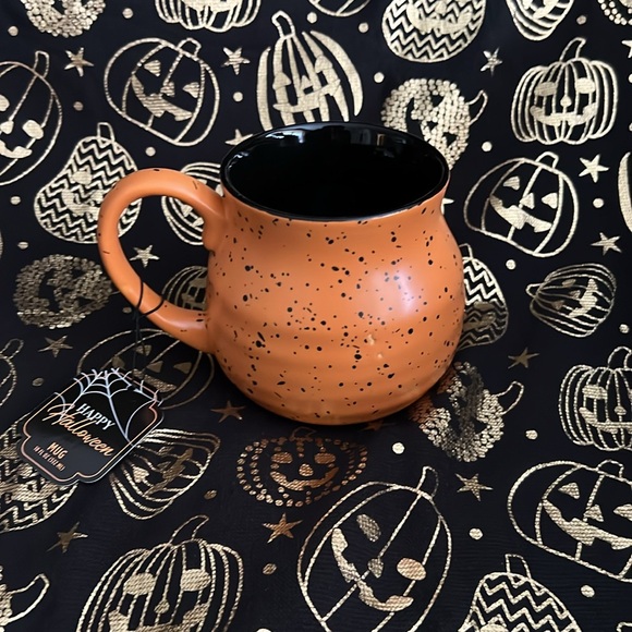 Halloween Jack-o-Lantern Speckled Coffee Mug - Picture 3 of 5